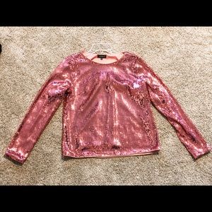 Majorelle Christiana disco pink sequin top, worn once! Excellent condition